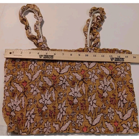 Aerie Cute Cropped Floral Fall Boho Y2K Fall Colored Top Large - Picture 6 of 7